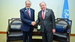 اسحاق ڈار کی اقوام متحدہ کے سیکرٹری جنرل سے ملاقات