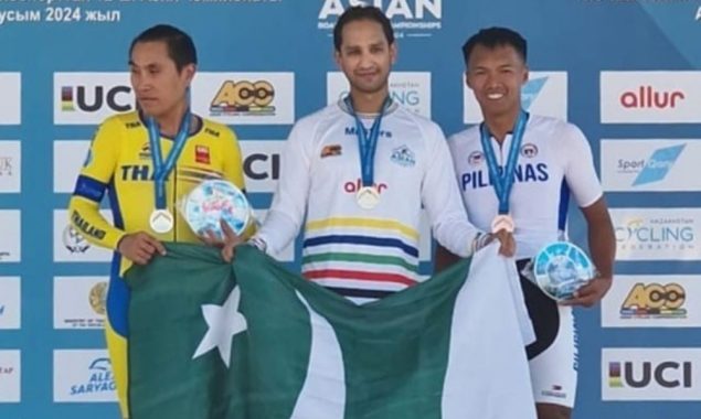 پاکستان نے ایشین سائیکلنگ چیمپئن شپ میں گولڈ میڈل حاصل کرلیا