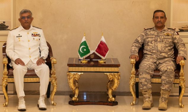 چیف آف نیول اسٹاف کے دورہ قطر سے دفاعی تعلقات کو مزید فروغ ملنے کی امید