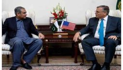 امریکہ کے سفیر ڈونلڈ بلوم کی وزارت داخلہ آمد، محسن نقوی کا خیر مقدم