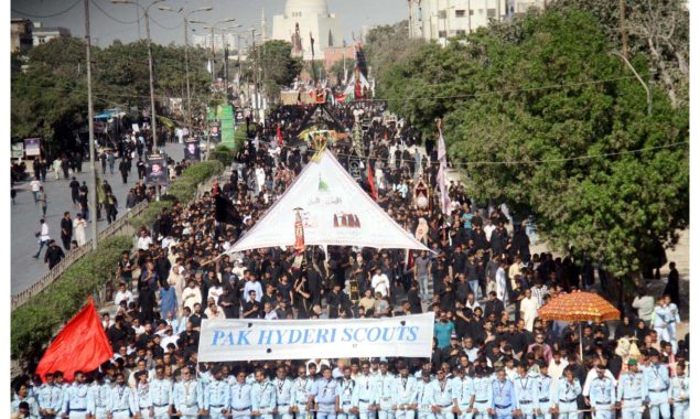 ملک بھر میں 9 محرم الحرام کے جلوس آج عقیدت و احترام سے نکالے جارہے ہیں