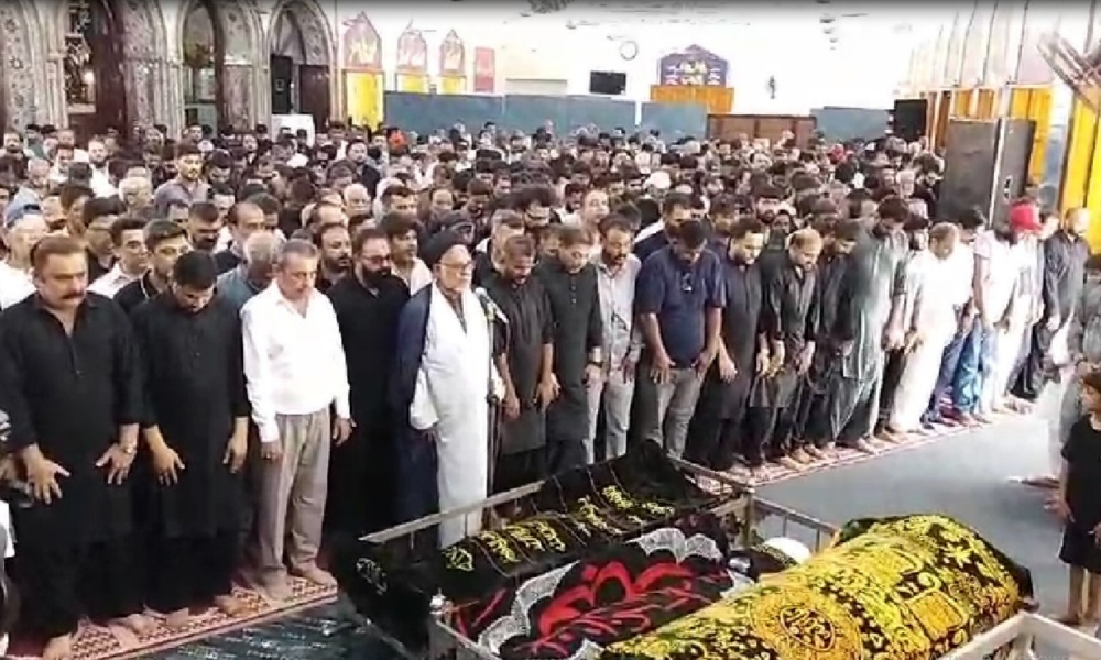 کراچی؛ شہید ڈی ایس پی علی رضا کی نماز جنازہ ادا