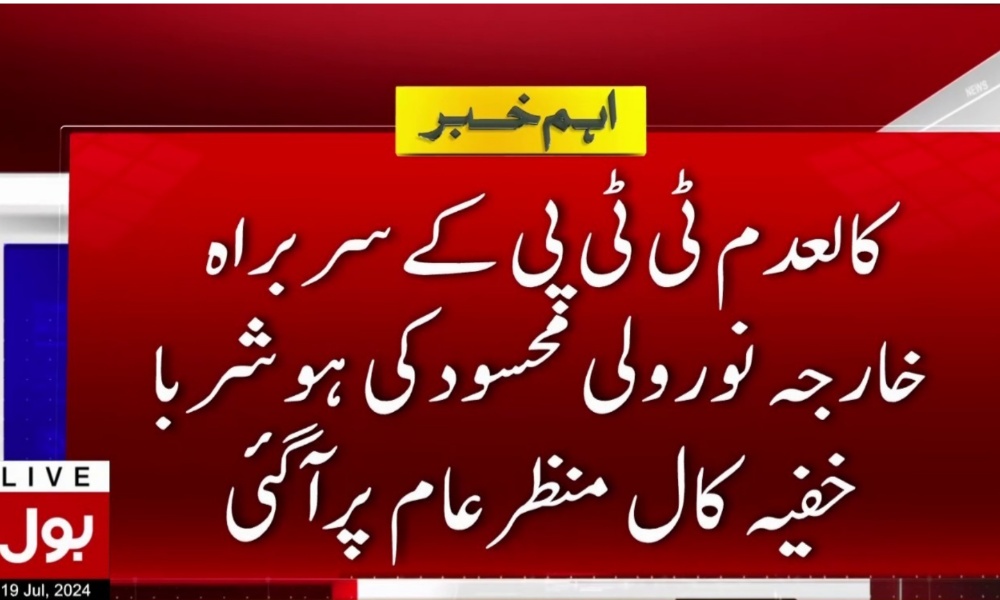 کالعدم ٹی ٹی پی کے سربراہ کی ہوشروبا خفیہ کال منظرِ عام پر آگئی