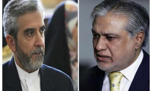 اسحاق ڈار کا ایرانی نگراں وزیر خارجہ علی باقری سے رابطہ