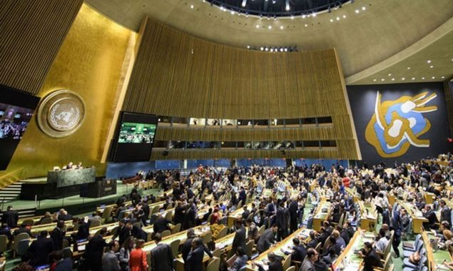 اقوام متحدہ کی جنرل اسمبلی میں فلسطین کے حق میں قرارداد منظور
