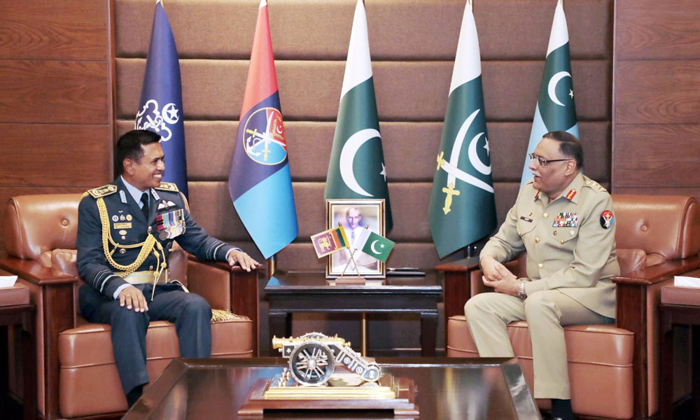 چیئرمین جوائنٹ چیفس آف اسٹاف کمیٹی سے کمانڈر سری لنکن فضائیہ کی ملاقات