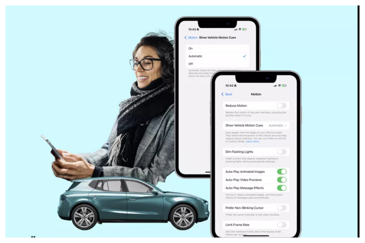 موشن سکنیس کم کرنے میں مددگار آئی او ایس 18