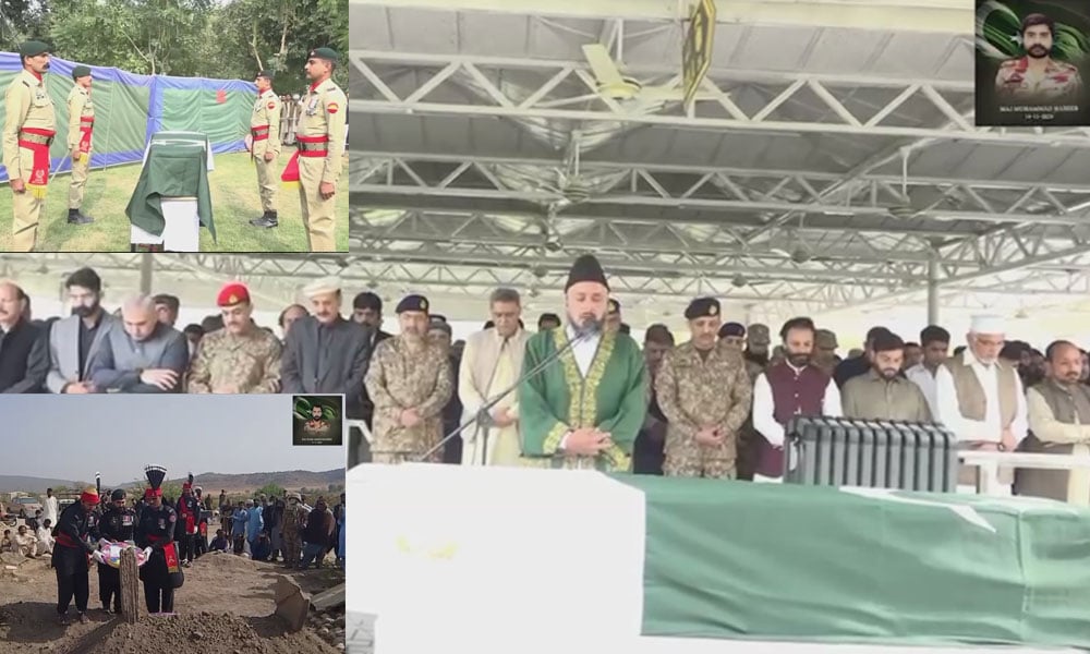 ہرنائی میں شہید ہونے والے میجر اور حوالدار آبائی علاقوں میں سپردخاک