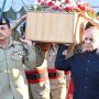گذشتہ روز احتجاج کے دوران شہید ہونے والے رینجرز اہلکاروں کی نماز جنازہ ادا