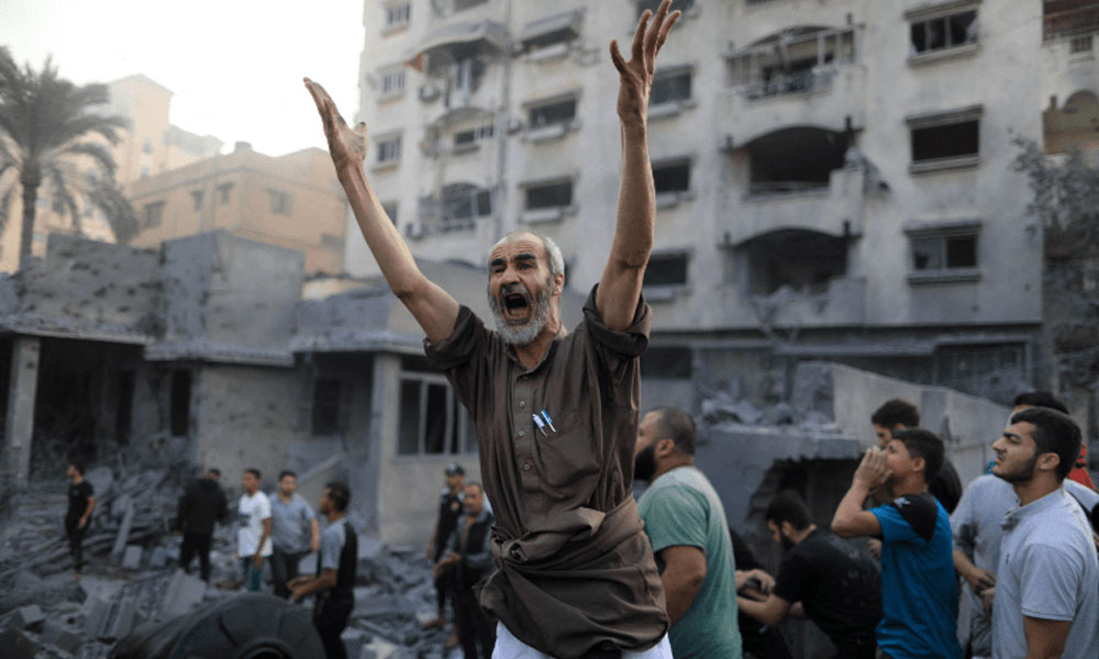 امدادی کیمپ پر اسرائیلی فائرنگ اور فضائی حملوں میں 41 فلسطینی شہید