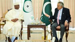 اسحاق ڈار کا پاکستان آمد پر او آئی سی سیکرٹری جنرل کا خیر مقدم