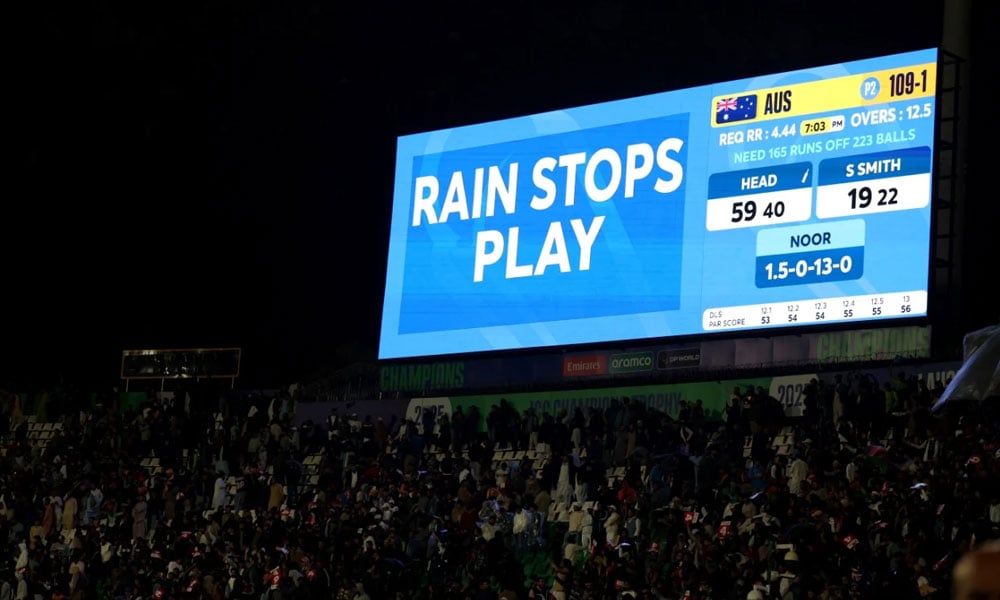 چیمپئنز ٹرافی؛ افغانستان اور آسٹریلیا کے درمیان میچ کو بارش کے باعث روک دیا گیا