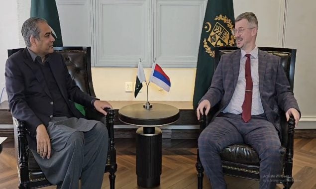 وفاقی وزیرداخلہ سے روس کے سفیر البرٹ پی خوریف کی ملاقات، باہمی دلچسپی کے امور پر تبادلہ خیال