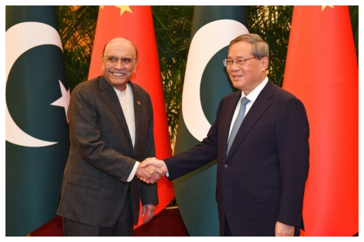 صدر مملکت کی چین کے وزیراعظم سےملاقات، دوطرفہ تعلقات کے فروغ پر تبادلہ خیال