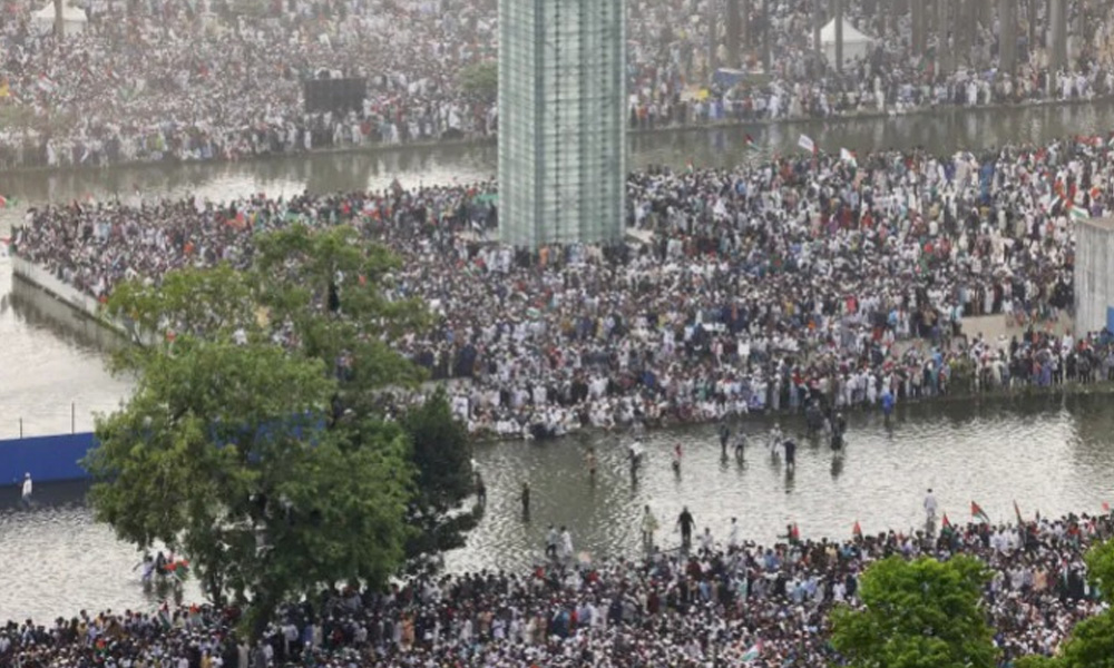 ڈھاکا میں فلسطینیوں سے اظہار یکجہتی کے لیے لاکھوں افراد کی ریلی