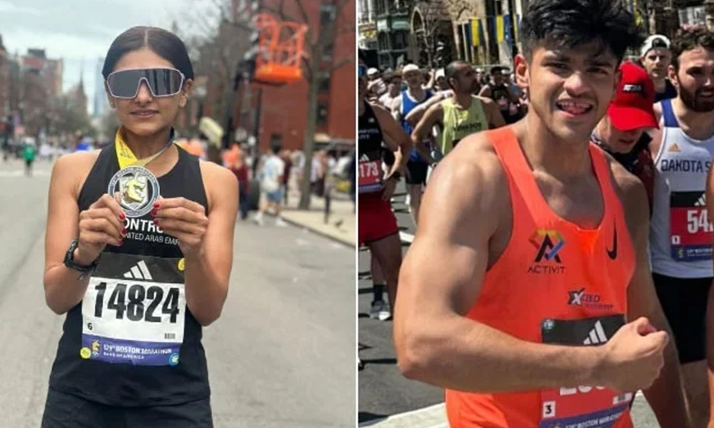 امین مکاتی اور سارہ لودھی نے 129 ویں بوسٹن میراتھن میں پاکستان کا نام روشن کردیا