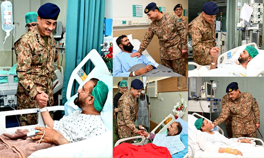 آرمی چیف نے زخمی اہلکاروں سے انفرادی طور پر ملاقات کی