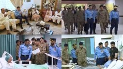 ایئر چیف کا شہید اسکواڈرن لیڈر عثمان یوسف کو خراجِ تحسین، زخمی اہلکاروں سے ملاقات