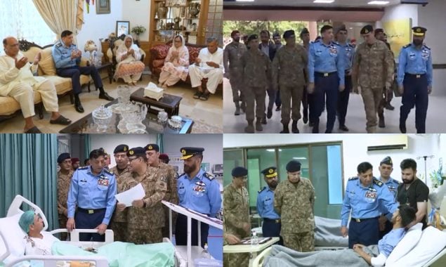 ایئر چیف کا شہید اسکواڈرن لیڈر عثمان یوسف کو خراجِ تحسین، زخمی اہلکاروں سے ملاقات