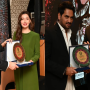 دبئی میں ماہرہ خان اور ہمایوں سعید کی فنی خدمات کا اعتراف، اعزازی شیلڈز سے نوازا گیا