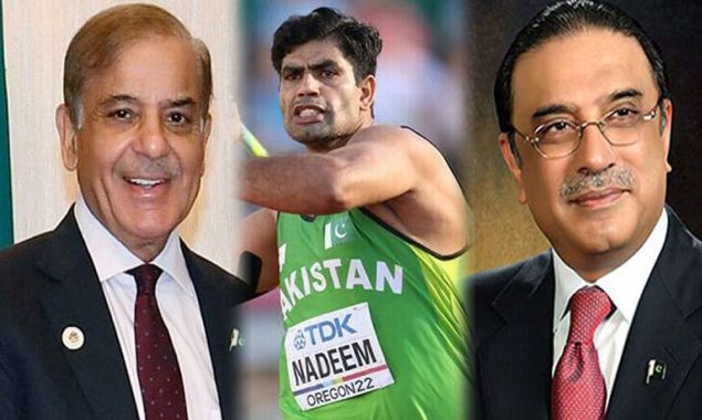 صدر اور وزیر اعظم کی ارشد ندیم کو ایشین ایتھلیٹکس چیمپئن شپ جیتنے پر مبارکباد