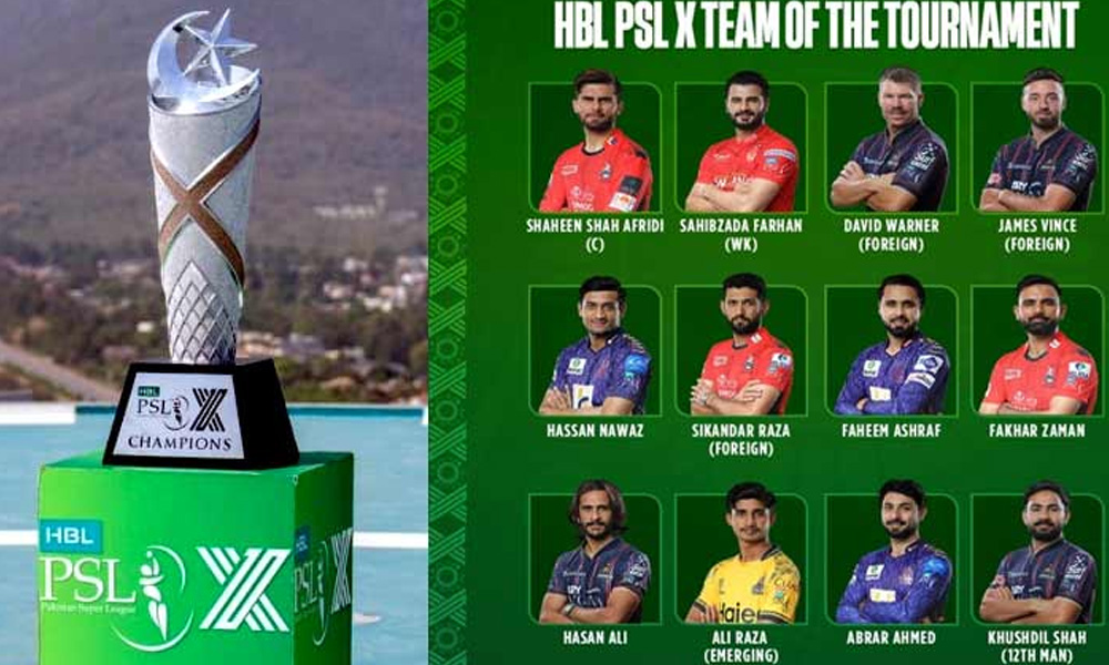 شاہین آفریدی پی ایس ایل کی ٹیم آف دی ٹورنامنٹ کے کپتان مقرر