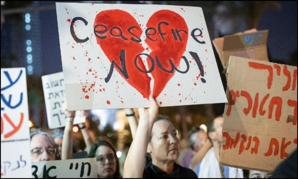 اسرائیلی اپوزیشن غزہ پر قبضے کے فیصلے کی مخالف، تل ابیب سمیت یورپ بھر میں مظاہرے