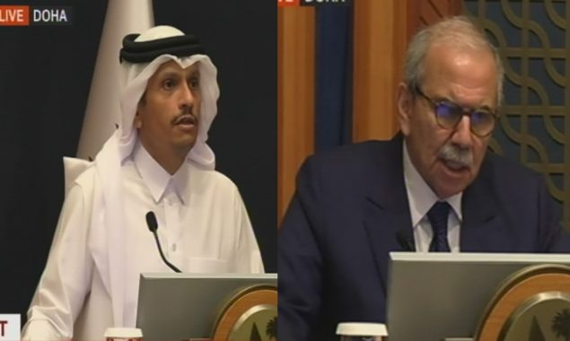 قطر اور لبنان کے وزرائے اعظم کی مشترکہ پریس کانفرنس؛ ایران اسرائیل جنگ بندی کا خیر مقدم