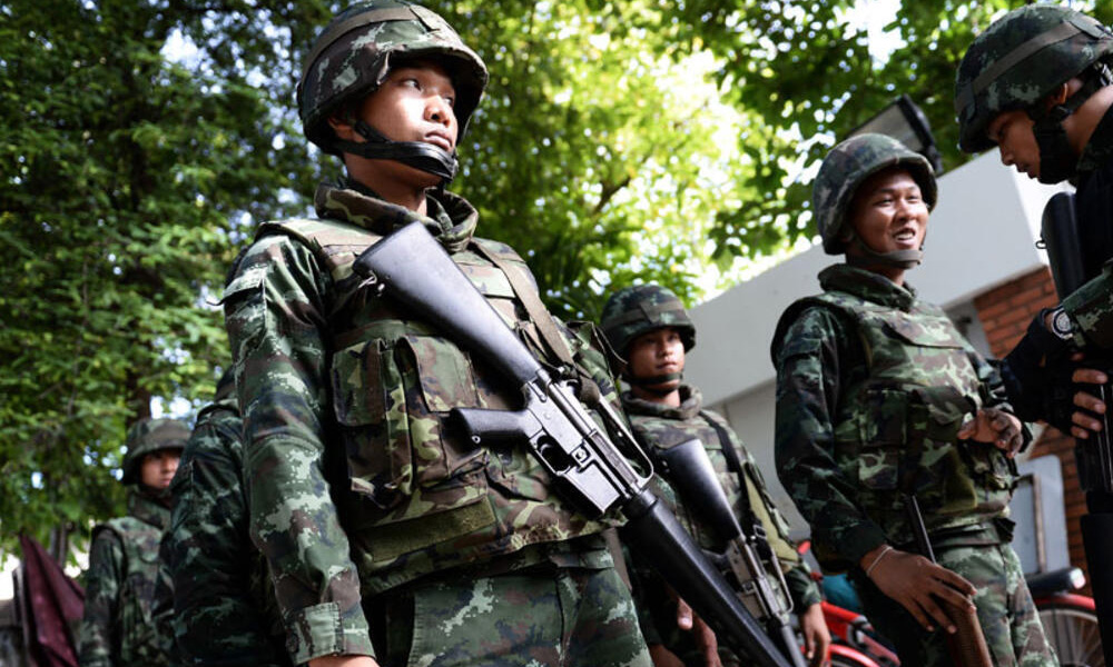 تھائی فوج کا بارڈر ایریا میں گشت، چنتھابوری میں مارشل لا نافذ