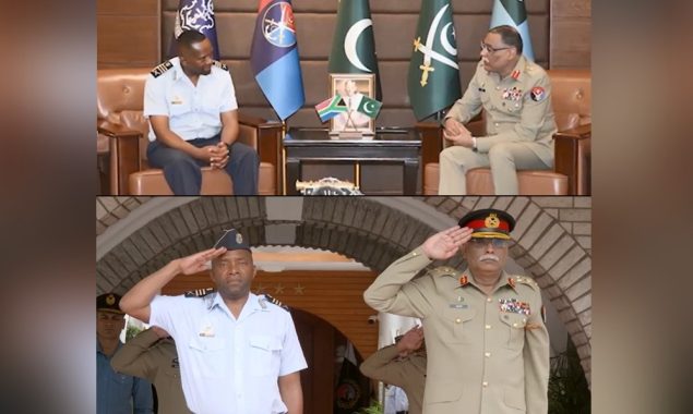 جنوبی افریقی ایئر چیف کی جوائنٹ اسٹاف ہیڈ کوارٹرز آمد، پاکستانی عسکری قیادت سے اہم ملاقات