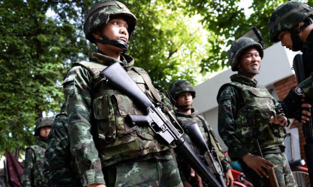 تھائی فوج کا بارڈر ایریا میں گشت، چنتھابوری میں مارشل لا نافذ