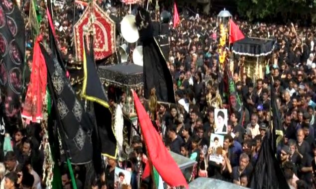 کراچی میں چُپ تعزیہ کا مرکزی جلوس سخت سیکیورٹی میں اختتام پذیر