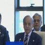 وزیراعظم شہباز شریف ای سی او اجلاس سے خطاب کرتے ہوئے