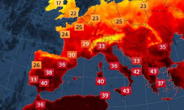 موسمیاتی تبدیلیوں کے اثرات سے یورپ تندور میں تبدیل، پارہ 40 ڈگری کو چھوگیا
