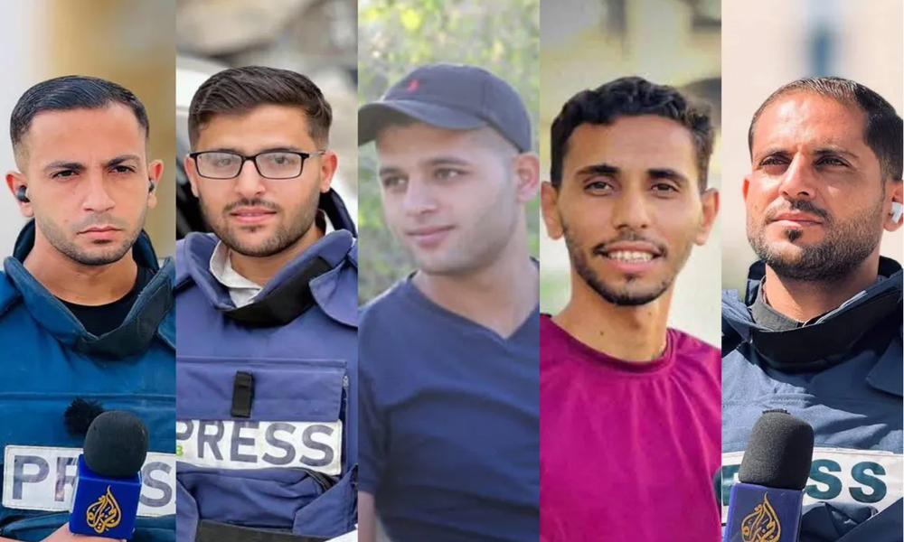 الجزیرہ کے شہید صحافیوں کی تدفین، اسرائیلی حملوں میں مزید 12 فلسطینی شہید