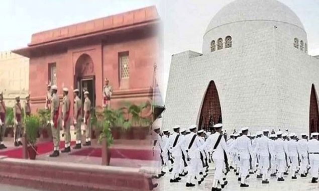 جشنِ آزادی؛ مزار قائد اور مزار اقبال پر گارڈز تبدیلی کی پروقار تقاریب
