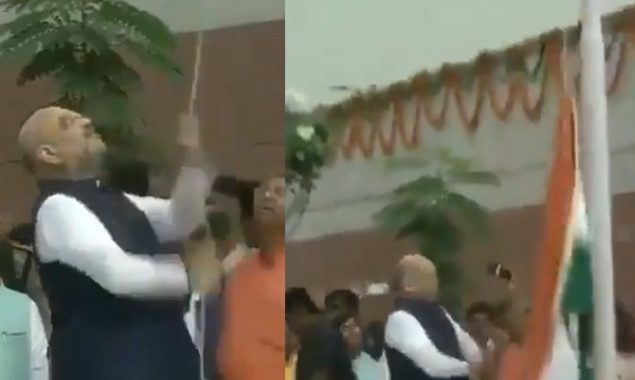 افواج پاکستان سے شکست کے بعد بھارتی پرچم شرمندہ