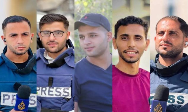 الجزیرہ کے شہید صحافیوں کی تدفین، اسرائیلی حملوں میں مزید 12 فلسطینی شہید