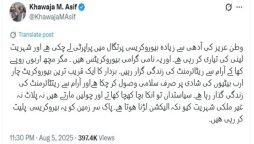 عوام آپ کو سسٹم ٹھیک کرنے کے لیے منتخب کرتے ہیں، ٹسوے بہانے کے لیے نہیں، خواجہ آصف ٹرولنگ کا شکار