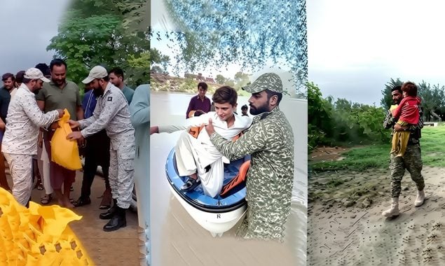 پنجاب، سندھ اور خیبرپختونخوا کے سیلاب متاثرہ علاقوں میں پاک بحریہ کا امدادی آپریشن جاری