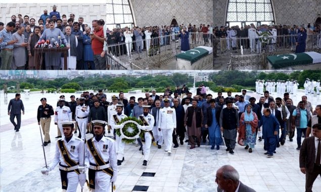 قائداعظم محمد علی جناحؒ کی 77ویں برسی پر مزارِ قائد پر تقریب، وزیراعلیٰ سندھ کی حاضری