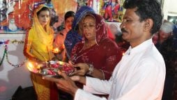 سکھر میں ہندو برادری کی جانب سے پاکستان کی جیت کے لیے خصوصی پوجا
