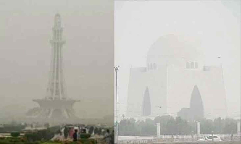 موسم کی تبدیلی کے ساتھ ہی لاہور اور کراچی کی فضا مضر صحت قرار