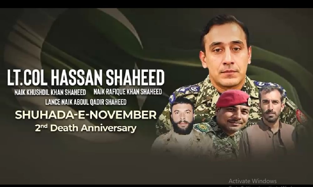 شہداءِ نومبر، لیفٹیننٹ کرنل محمدحسن حیدر شہیدسمیت 4 شہداءکی دوسری برسی