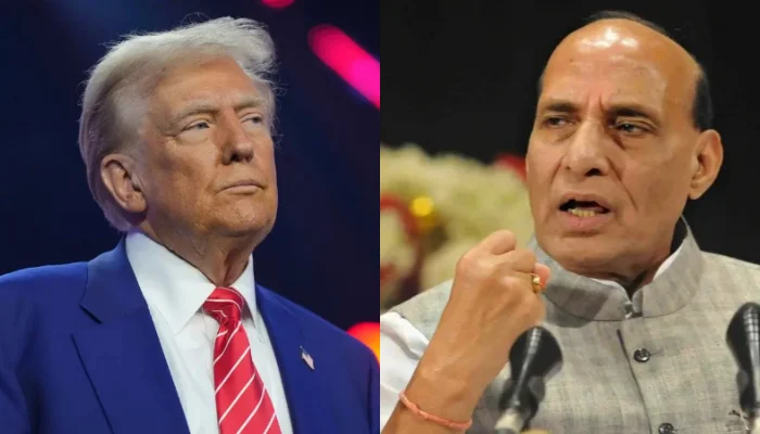 پاکستان سے سیز فائر امریکا کے دباؤ پر نہیں خود کیا ، راجناتھ سنگھ ، ٹرمپ کا دعویٰ مسترد