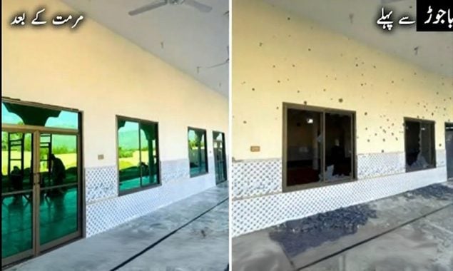 پاک فوج کی جانب سے باجوڑ کی سب سے بڑی جامع مسجد کی تعمیر نو اور تزئین مکمل