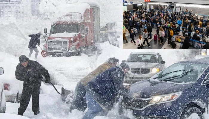 امریکا: شدید برفانی طوفان سے شکاگو میں سینکڑوں پروازیں منسوخ، ٹریفک حادثات