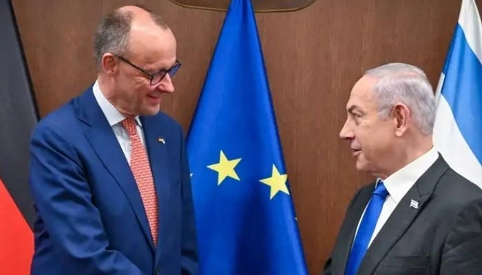 اسرائیلی وزیرِ اعظم اور جرمن چانسلر کی مشترکہ پریس کانفرنس، دو ریاستی حل پر اختلاف