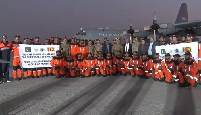پاک فوج کی ایلیٹ سرچ اینڈ ریسکیو ٹیم سری لنکا میں امدادی سرگرمیوں کیلئے روانہ