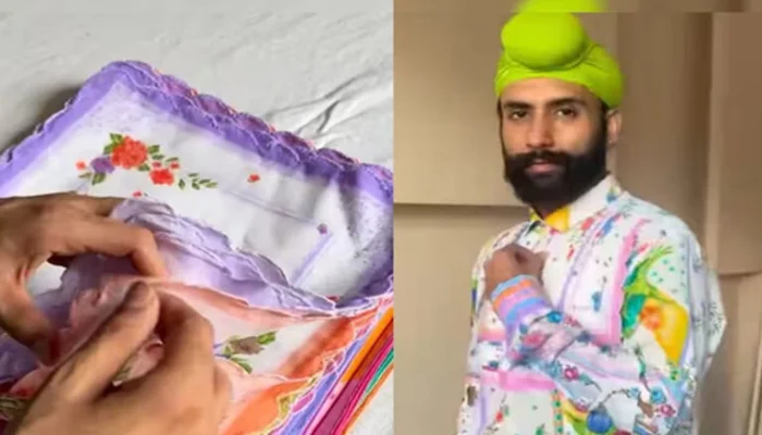 کاٹن رومال کی کلیکشن سے مکمل ٹی شرٹ تیار، دنیا حیران